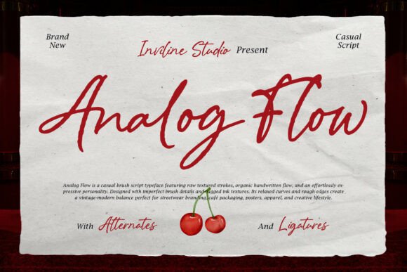 Analog Flow Font for Creative Design