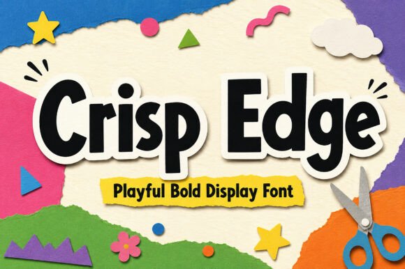 Crisp Edge: A Bold, Handcrafted Typeface for Creative Branding