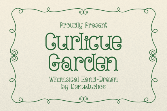 Curlicue Garden Font for Branding