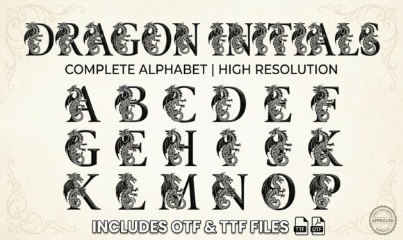 Dragon Initials Font