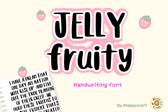 Jelly Fruity Font for Playful, Handwritten Designs