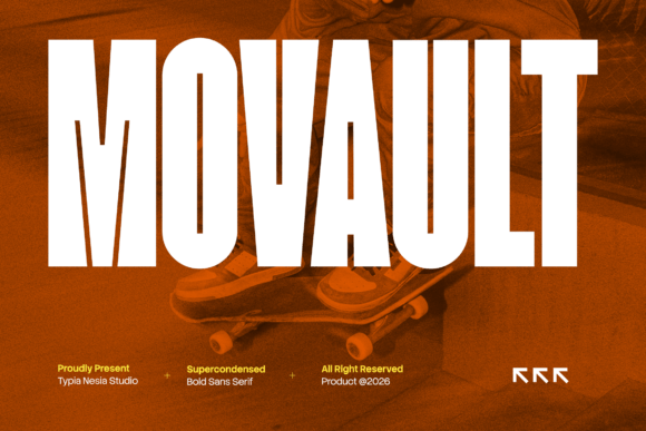 Movault Font: A Bold Display Typeface for Digital Designers