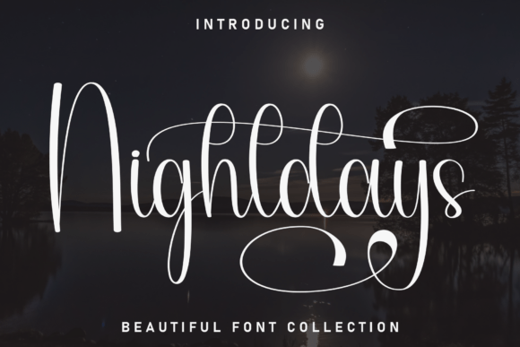 Nightdays Font: A Handwritten Display Typeface for Heartfelt Creations