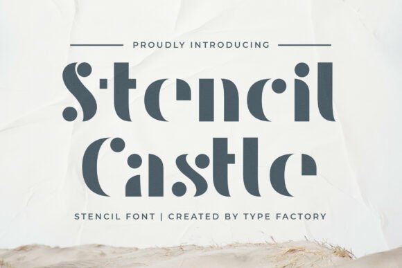 Raised Stencil Font for Creative Projects