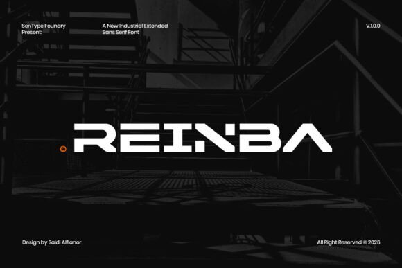 Reinba: A Bold Industrial Sans Serif Font