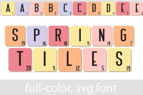 Spring Tiles Font for Creative Projects