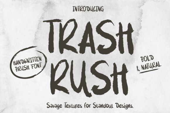 Trash Rush Font: A Handwritten Script for Creative Makers