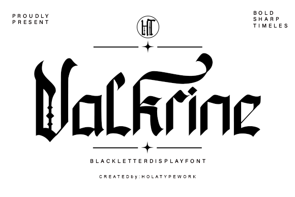 Valkrine Font: A Modern Blackletter for Bold Digital Branding