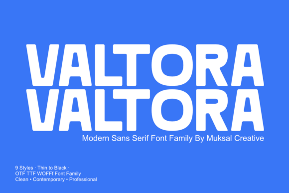 Valtora: A Modern Font for Creative Makers